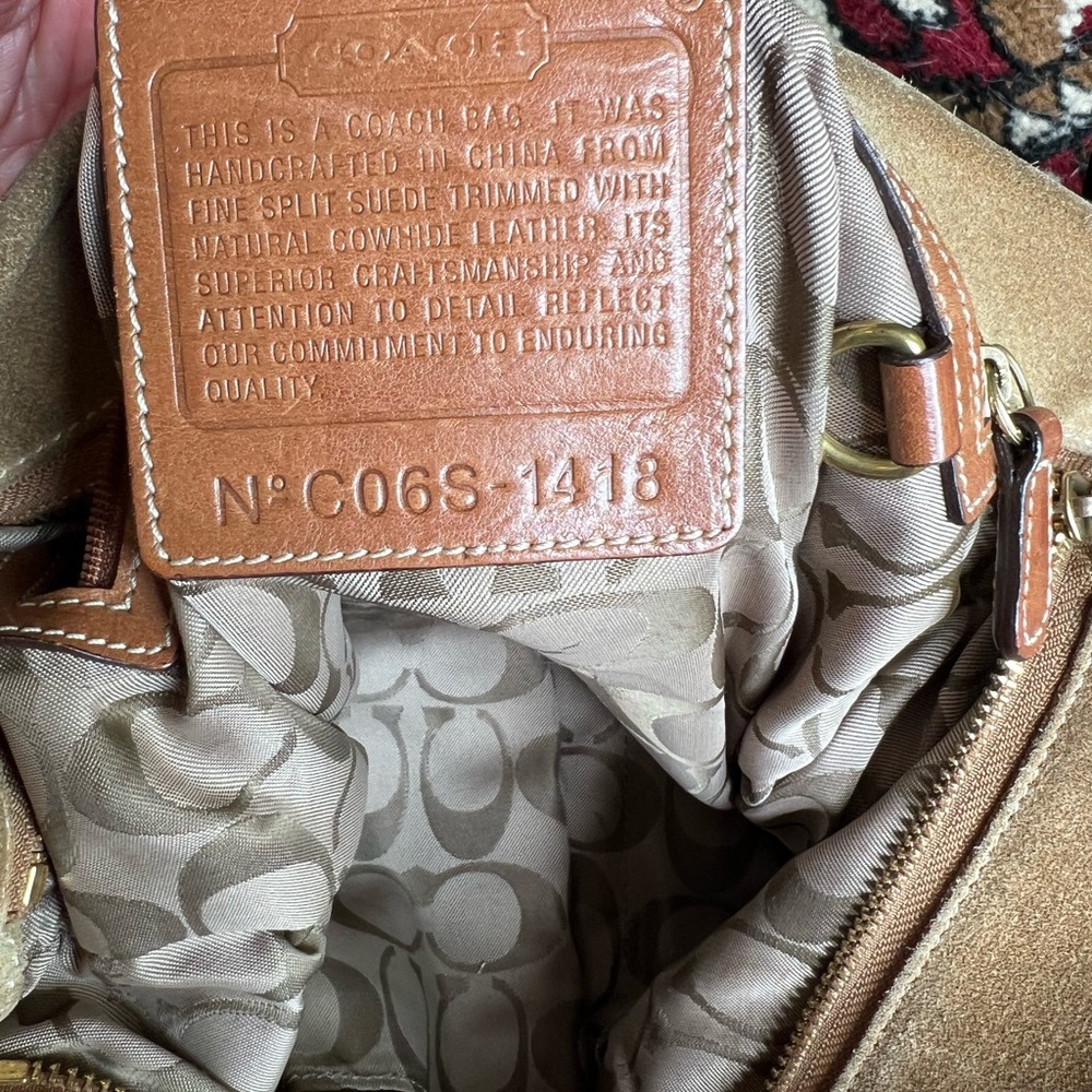 Coach REHAB Suede Crossbody Bag Style 1418 (A459) - Picture 7 of 15